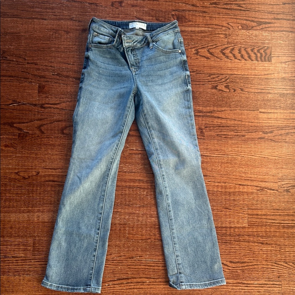 Risen Jeans High-Rise Crossover Straight Jeans